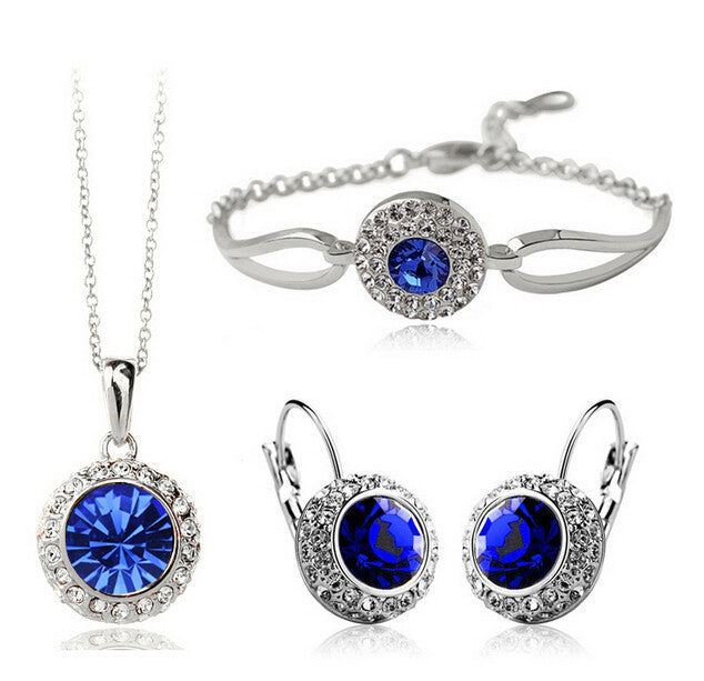 Girlfriend gift jewelry set Style: Korean style Korean style / Korean style
Material: Alloy
Processing technology: diamond
Style: Women's
Set combination: earrings + item decoration + hand decoration
Packaging: Individually packed
Applicable gift-giving o