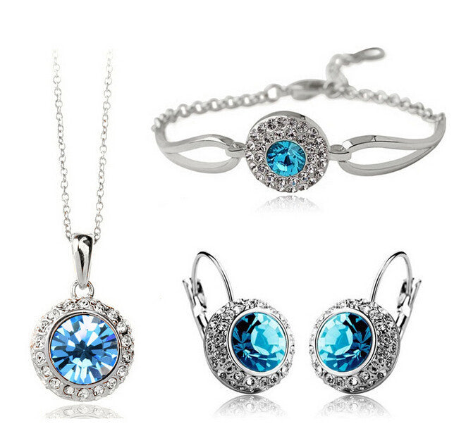 Girlfriend gift jewelry set Style: Korean style Korean style / Korean style
Material: Alloy
Processing technology: diamond
Style: Women's
Set combination: earrings + item decoration + hand decoration
Packaging: Individually packed
Applicable gift-giving o