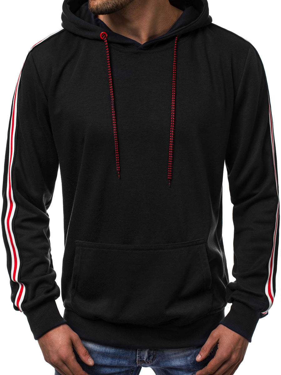 Hoodie Jumper Fashion Line Splicing Mens