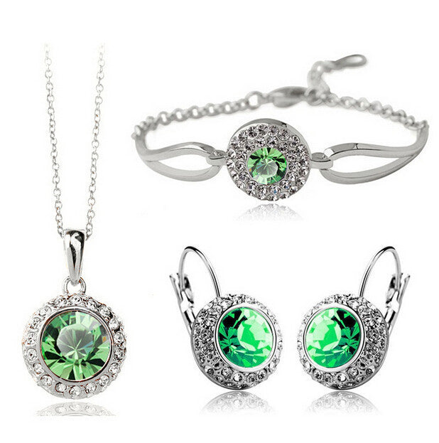 Girlfriend gift jewelry set Style: Korean style Korean style / Korean style
Material: Alloy
Processing technology: diamond
Style: Women's
Set combination: earrings + item decoration + hand decoration
Packaging: Individually packed
Applicable gift-giving o