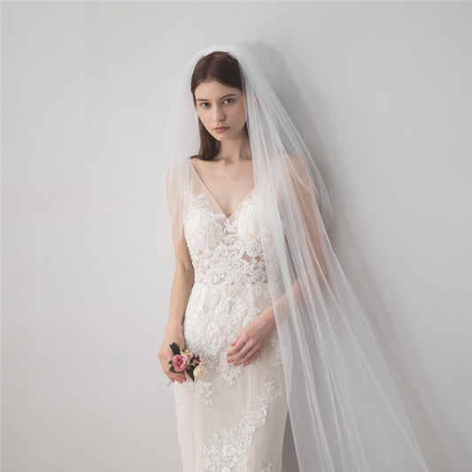 Extra Long Double Veil Wedding Dresses Hair Accessories