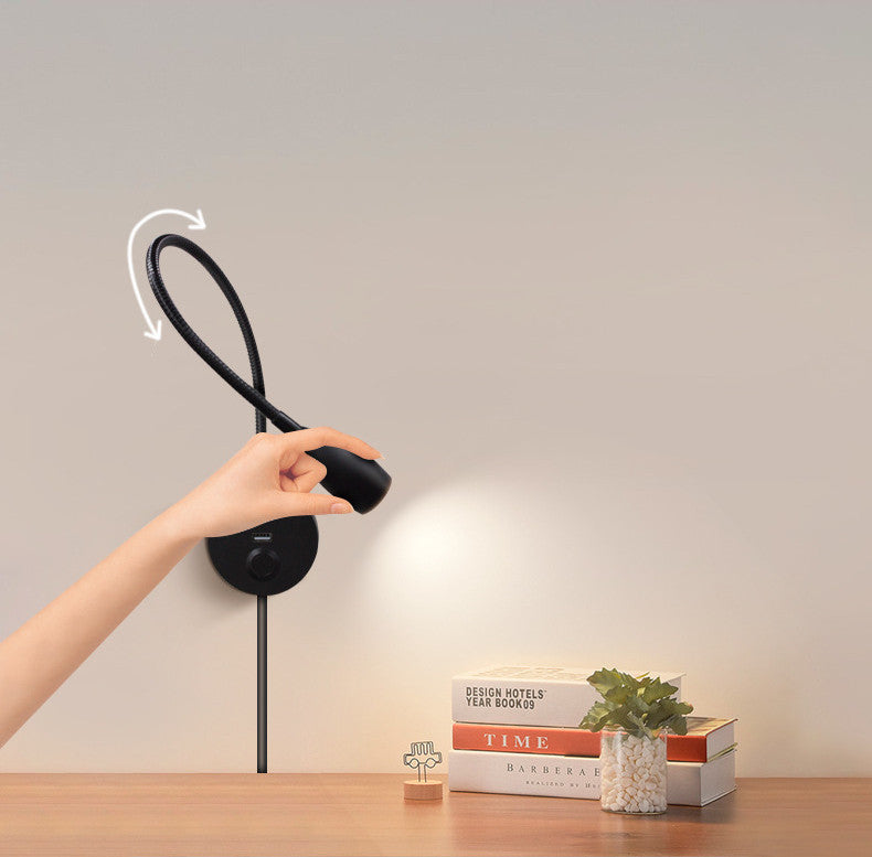 Led Wall Lamp Bedside Reading Hose Touch