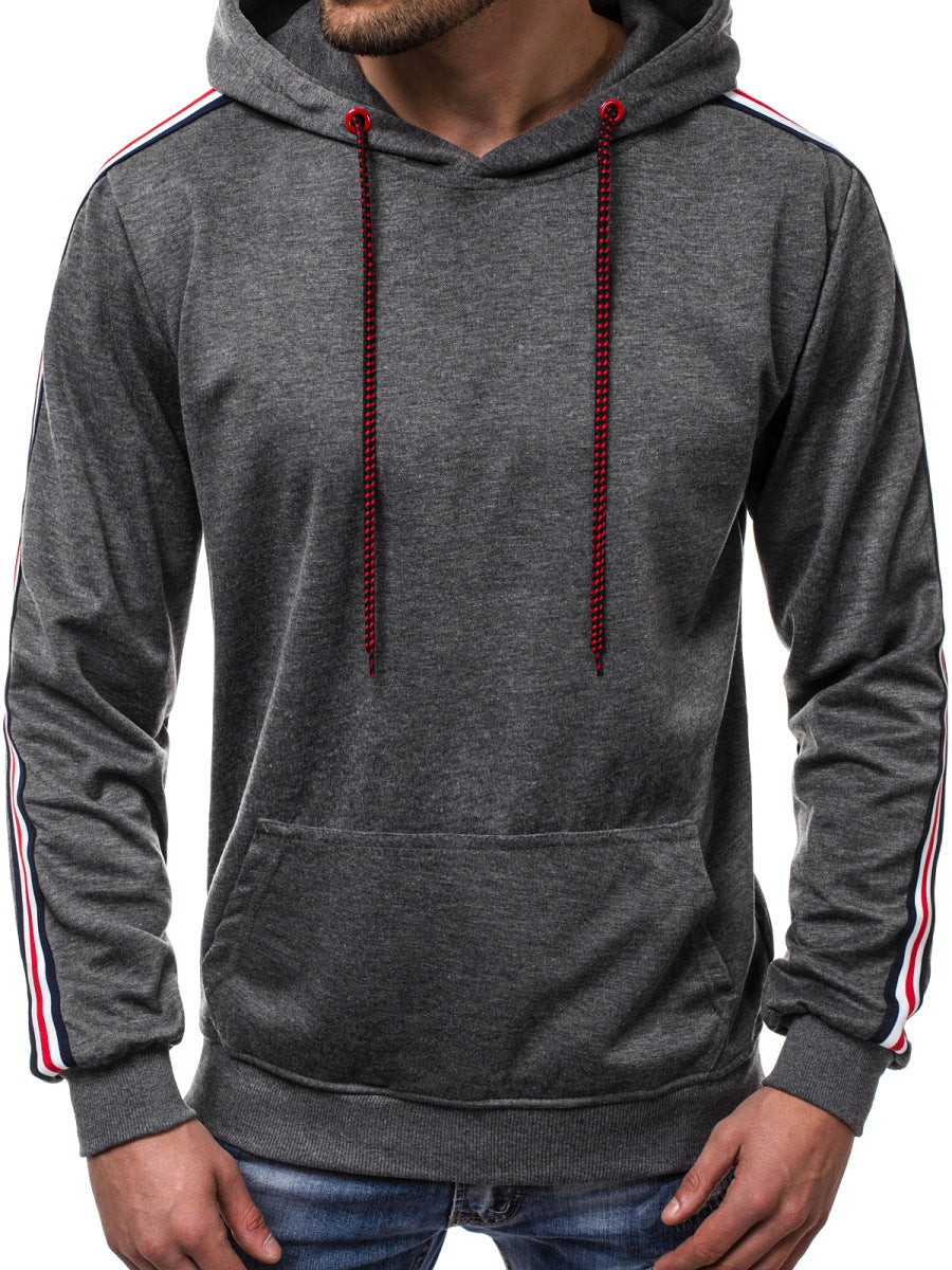 Hoodie Jumper Fashion Line Splicing Mens