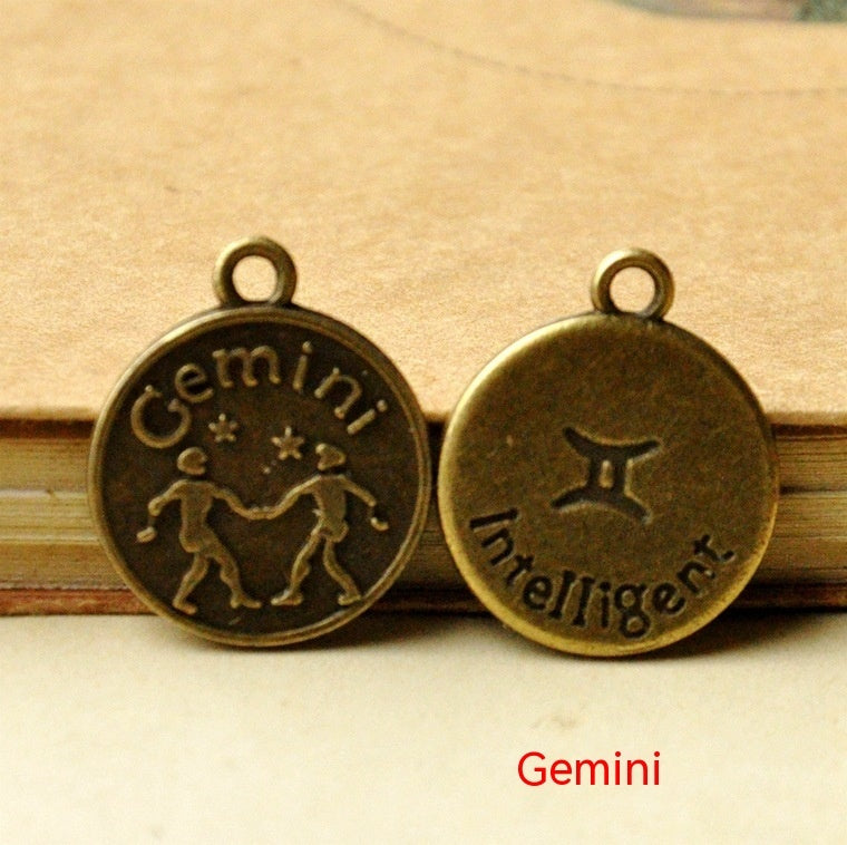 Vintage Jewelry Accessories 12 Constellation Jewelry Material Tag