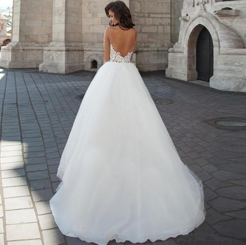 Vintage Scoop Neck Mermaid Wedding Dresses