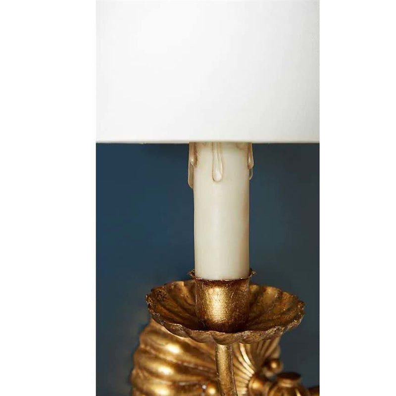 American Retro Wall Lamp Gold Foil Distressed