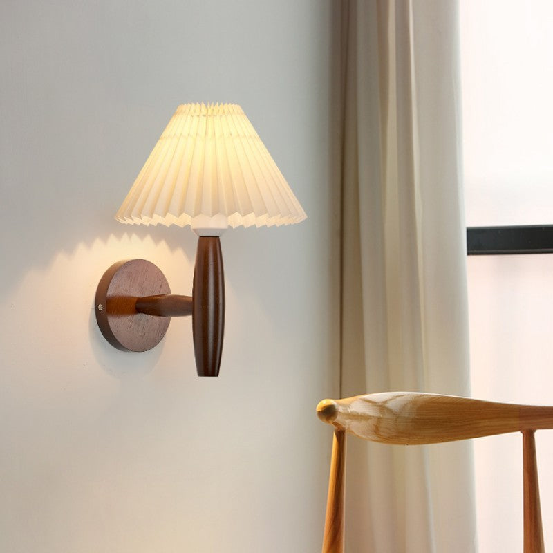 Modern Minimalist LED Pleated Umbrella Wall Lamp